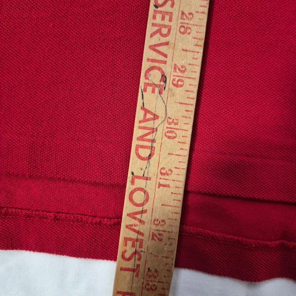 Polo Ralph Lauren Polo Shirt Mens XL Red Long Sleeve Pique Cotton Pony NWOT FLAW